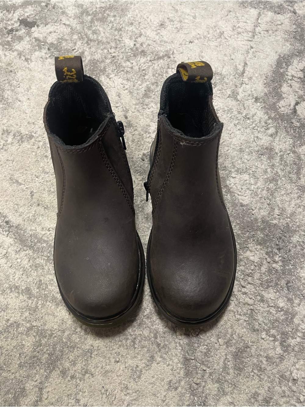 Dr. Martens Kids Dark Brown Chelsea Boots with Side Zip